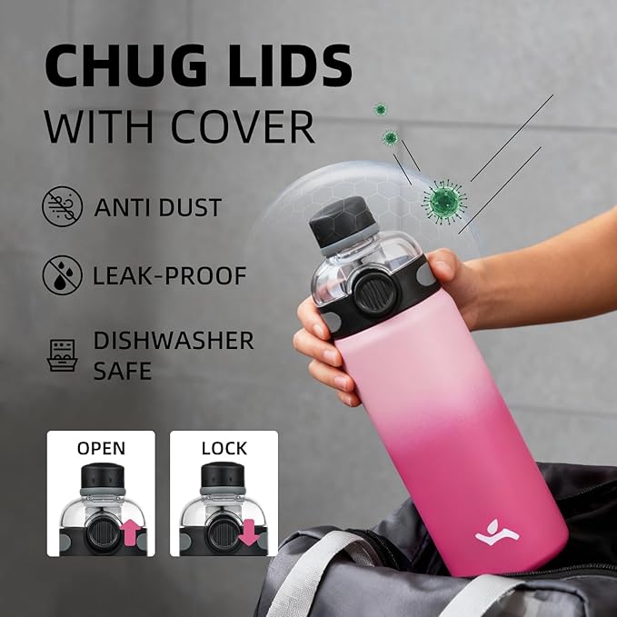 Insulated Straw Sports Water Bottle