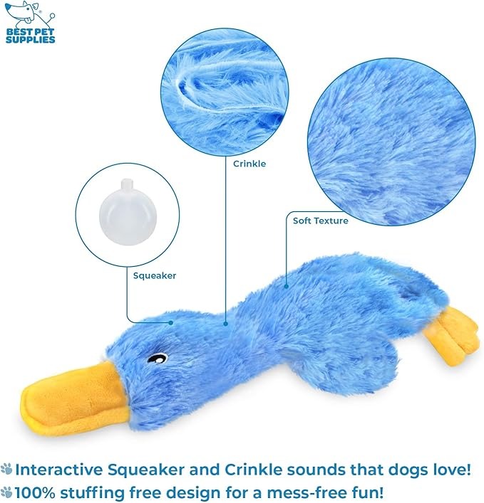 Interactive Blue Duck Dog Toy