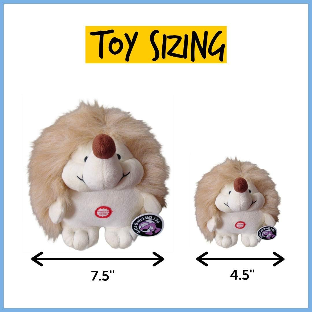 Interactive Chattering Hedgehog Plush Dog Toy
