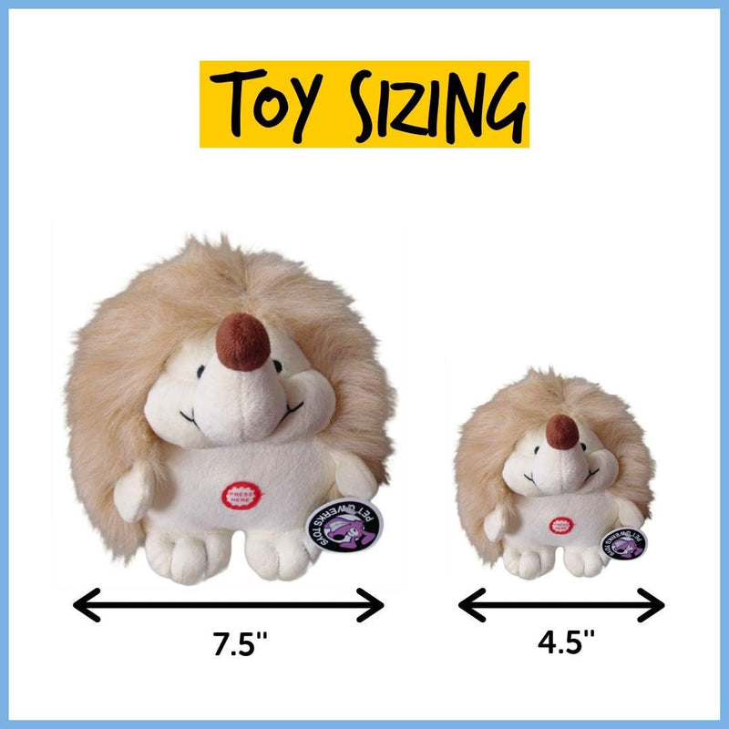Interactive Chattering Hedgehog Plush Dog Toy