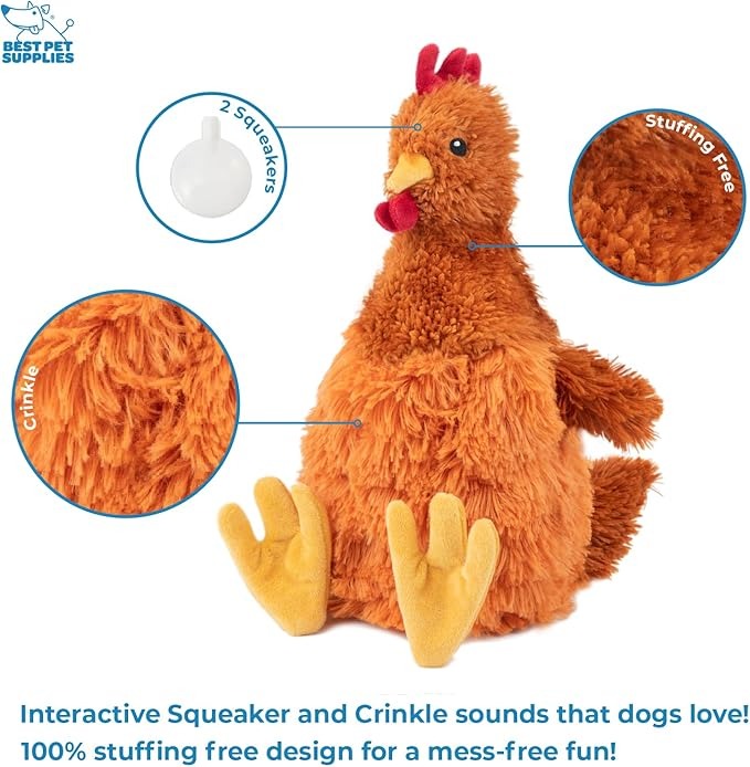 Interactive Crinkle Squeaky Dog Toy
