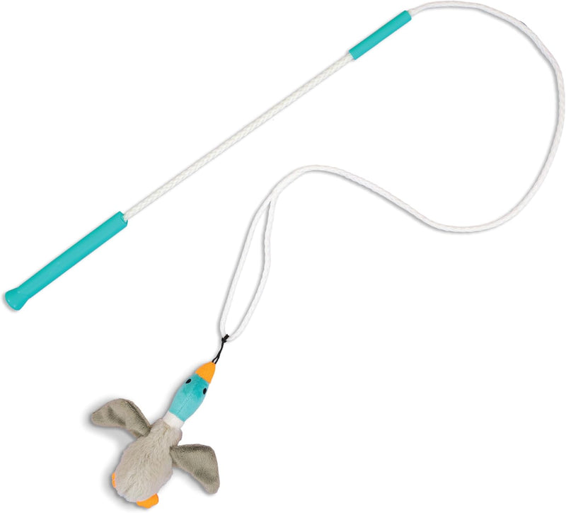 Interactive Dog Wand Teaser Toy with Squeaky Plush
