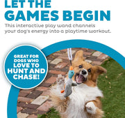 Interactive Dog Wand Teaser Toy with Squeaky Plush