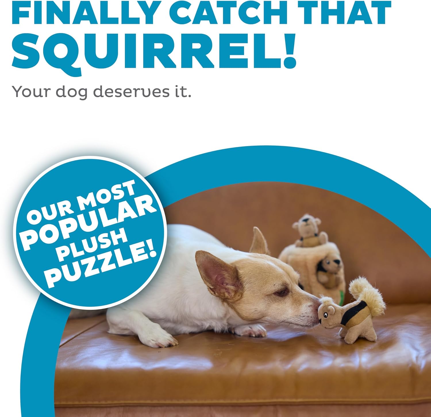 Interactive Hide & Seek Plush Dog Puzzle Toy – Small