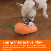 Interactive Squeaky Rabbit Dog Toy