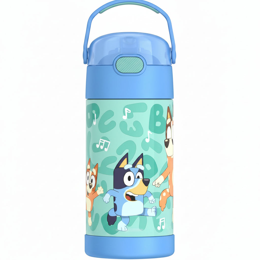 Kids Insulated Straw Water Bottle