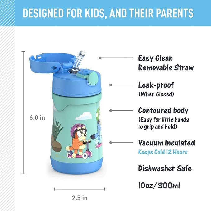 Kids Stainless Steel Straw Bottle