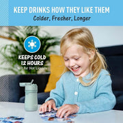 Kids Stainless Steel Straw Bottle
