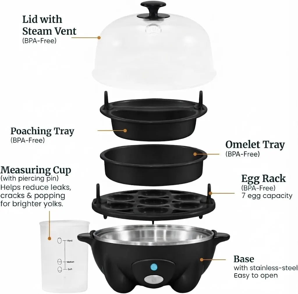 7-Egg Rapid Egg Cooker