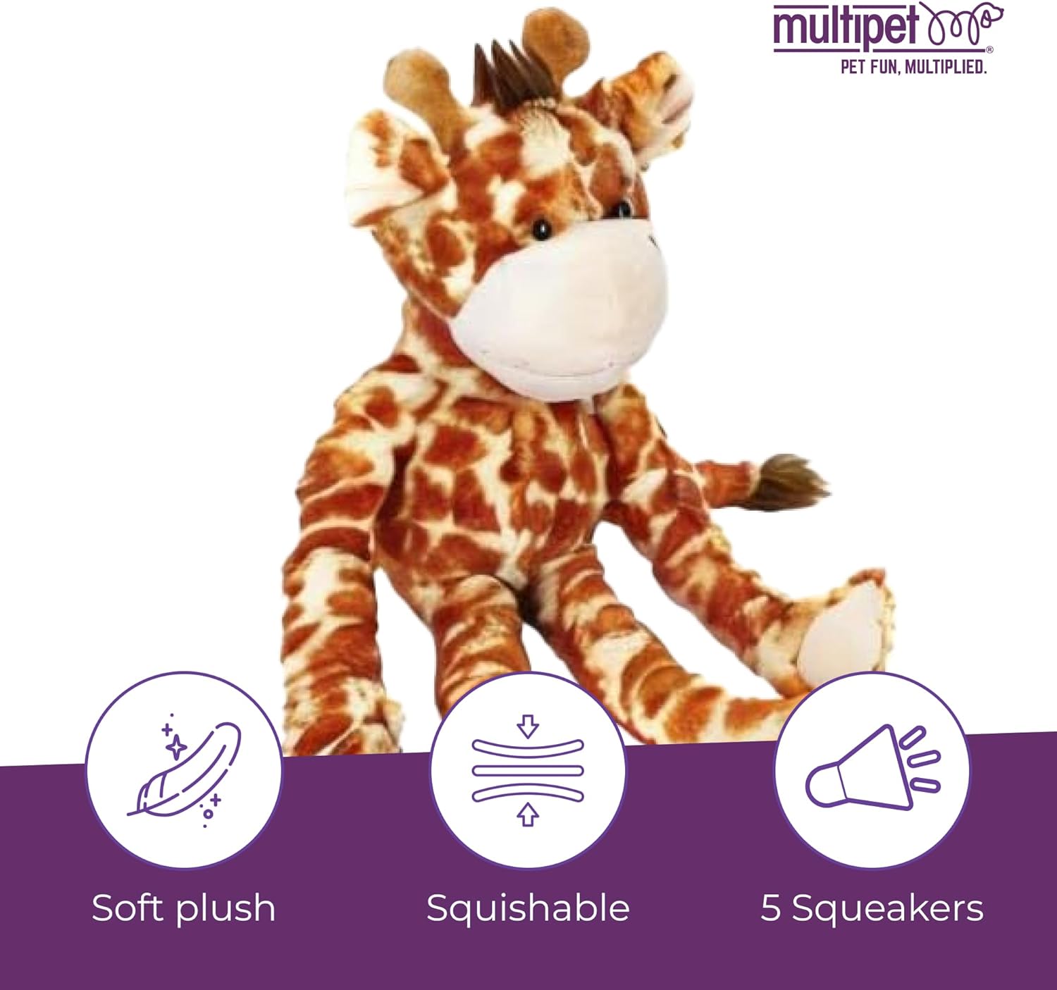 Large Giraffe Plush Dog Toy