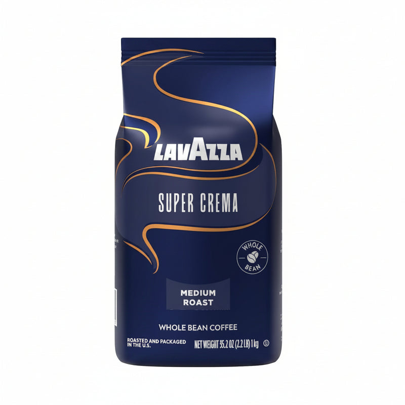 Lavazza Super Crema Whole Bean Coffee, Medium Espresso Roast, 2.2 lb