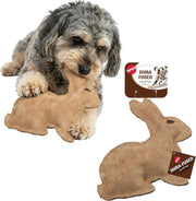 Leather Rabbit Squeaky Dog Toy