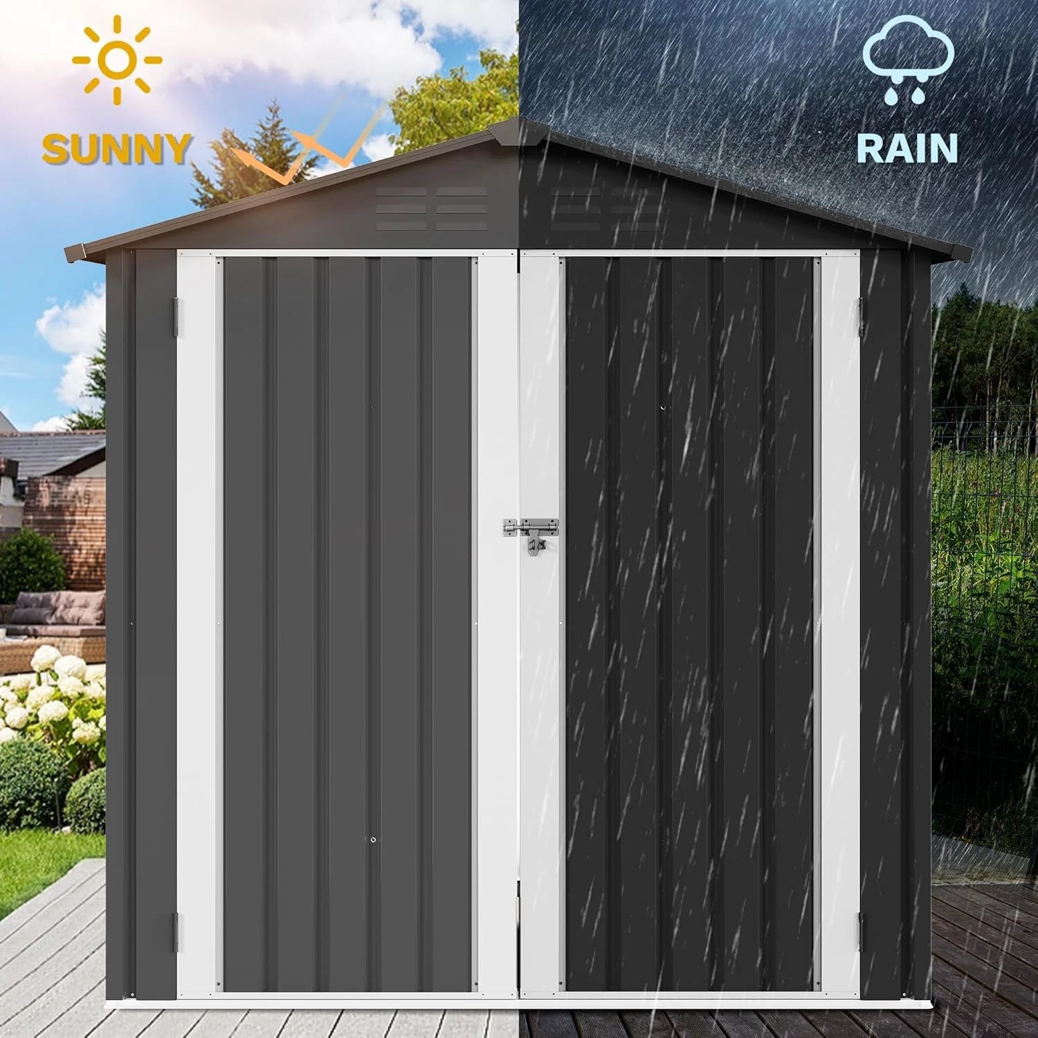 DWVO 5x3ft Metal Storage Shed