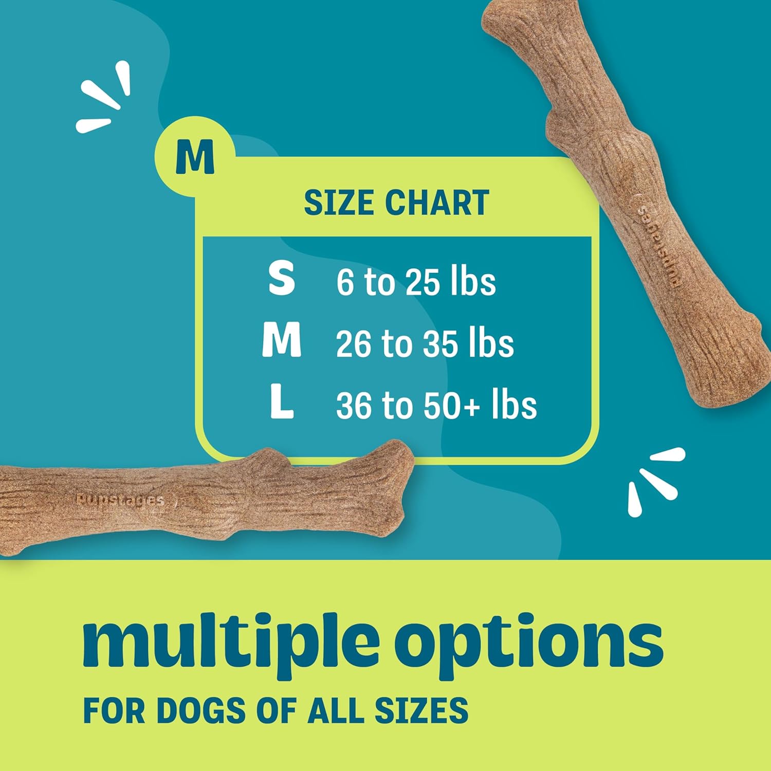 Medium Natural Wood Dog Chew Stick
