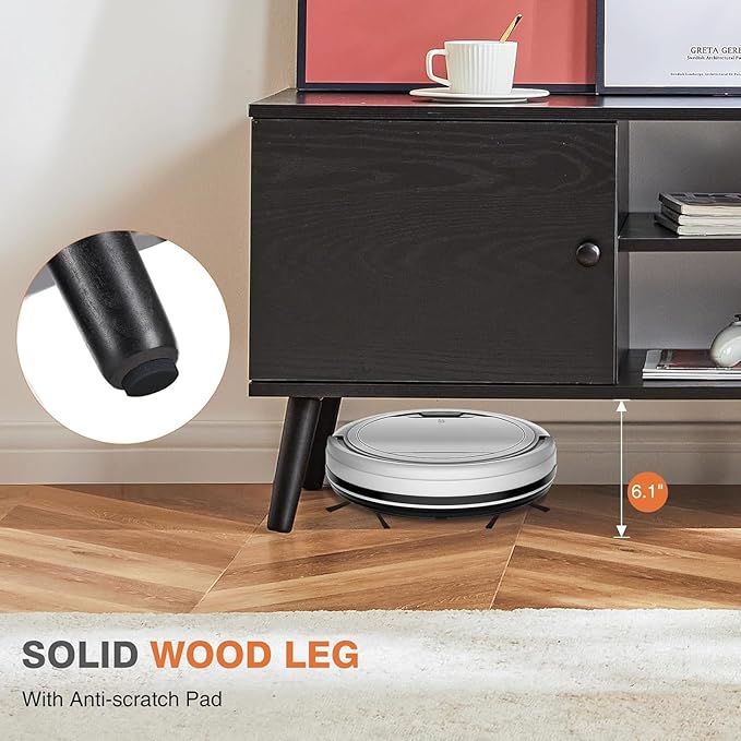 Modern Black TV Console Stand