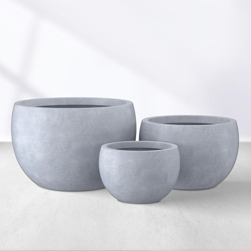 Modern Concrete Bowl Planter