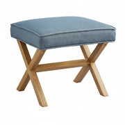 Modern Upholstered X Frame Ottoman