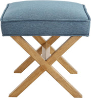 Modern Upholstered X Frame Ottoman