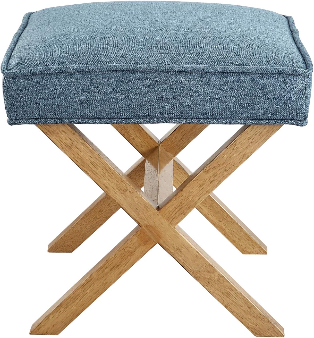 Modern Upholstered X Frame Ottoman