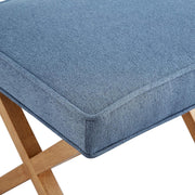 Modern Upholstered X Frame Ottoman