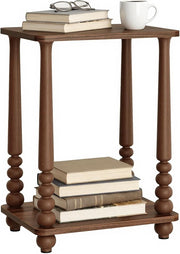 Modern Walnut Side End Table