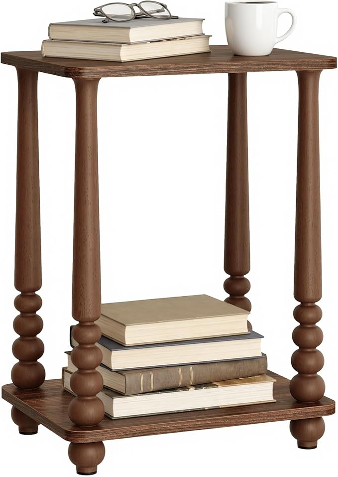 Modern Walnut Side End Table