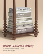 Modern Walnut Side End Table