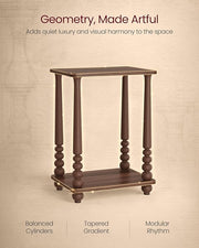 Modern Walnut Side End Table