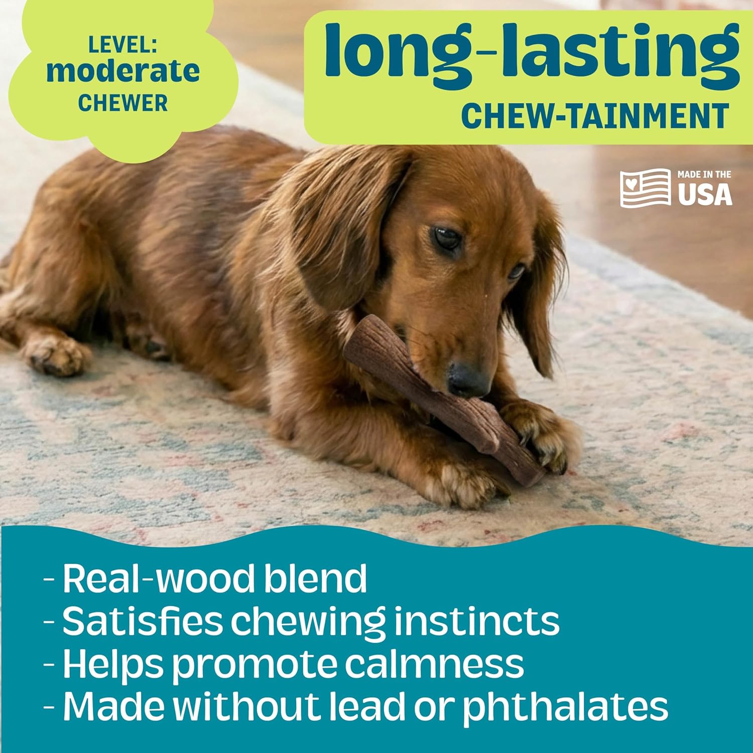 Natural Wood Blend Dog Chew Toy (Small)