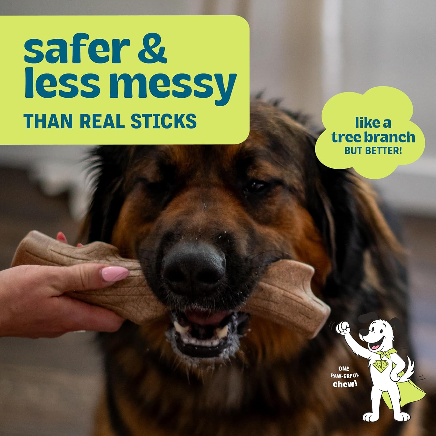 Natural Wood Dog Chew Stick – Large 11"