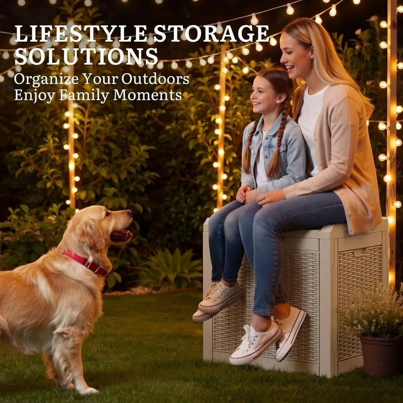 35 Gallon Outdoor Resin Deck Box