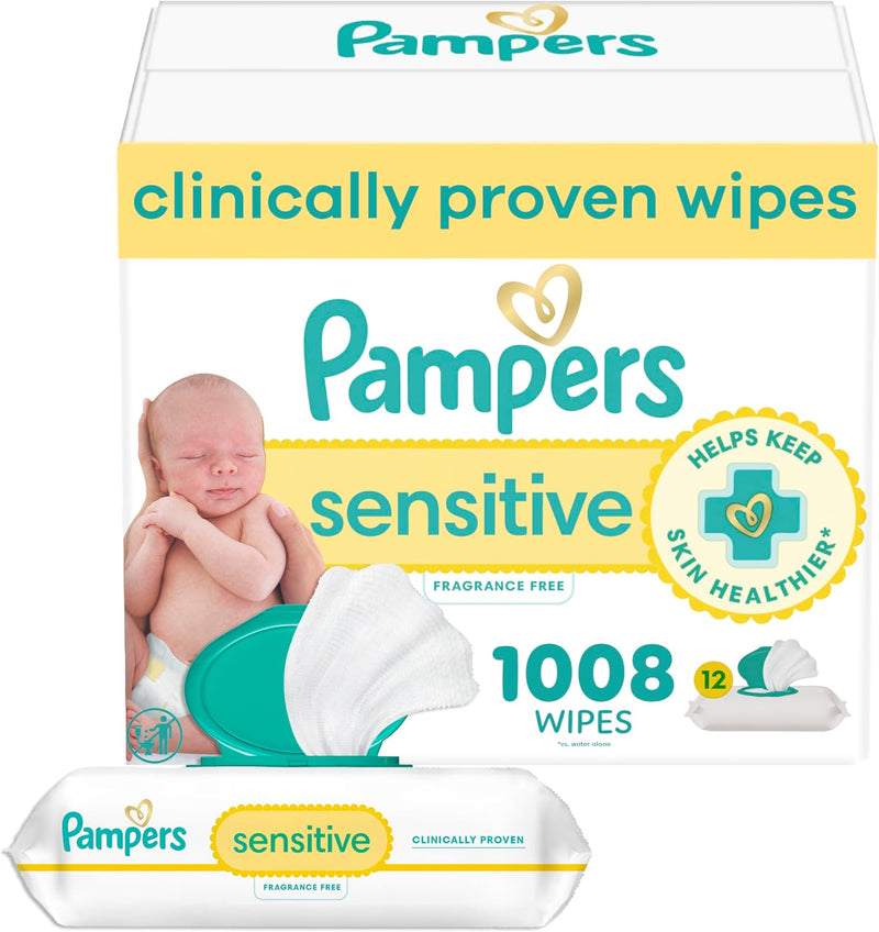 Pampers Sensitive Baby Wipes – 1008 Count, Unscented
