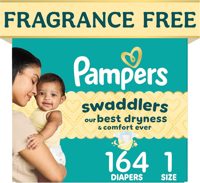 Pampers Swaddlers Diapers Size 1 – 164 Count, Fragrance Free