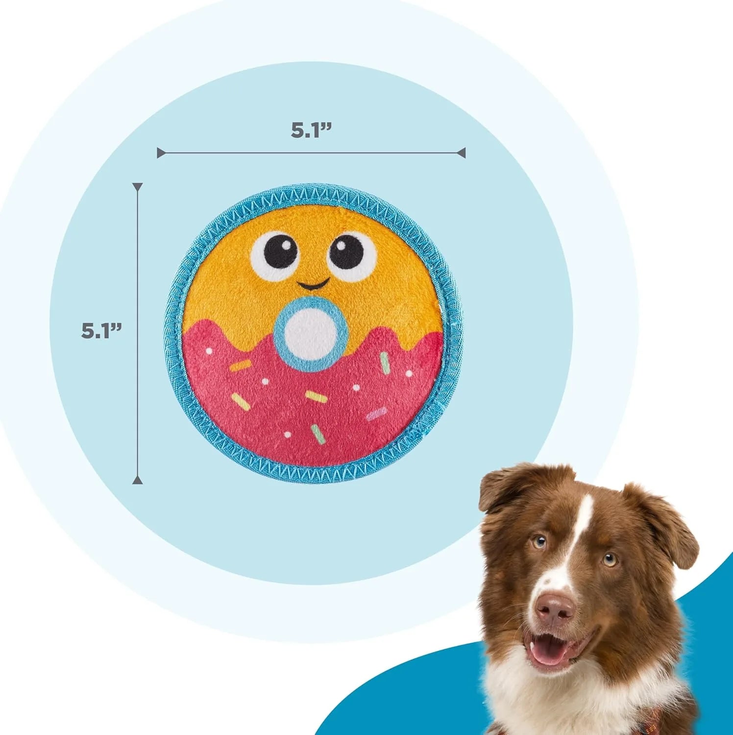 Durable Squeaky Donut Dog Toy