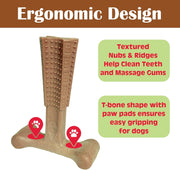 Peanut Butter Flavor T-Bone Dog Chew Toy – Medium