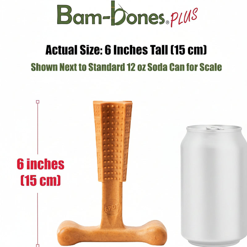 Peanut Butter Flavor T-Bone Dog Chew Toy – Medium