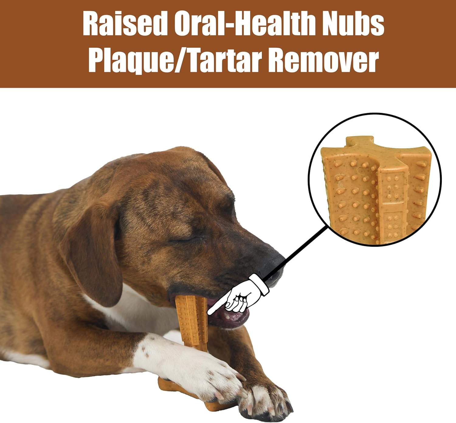 Peanut Butter Flavor T-Bone Dog Chew Toy – Medium