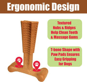 Peanut Butter Flavor T-Bone Dog Chew Toy – Medium