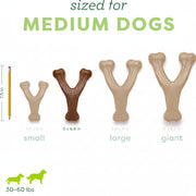 Peanut Butter Flavor Wishbone Dog Chew Toy
