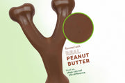 Peanut Butter Flavor Wishbone Dog Chew Toy – Large