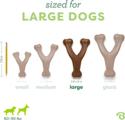 Peanut Butter Flavor Wishbone Dog Chew Toy – Large