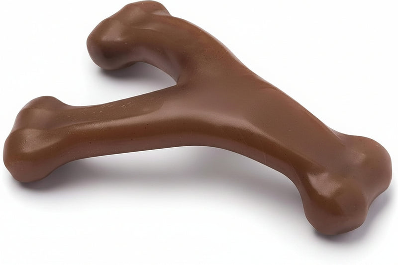 Peanut Flavor Wishbone Dog Chew Toy – Small