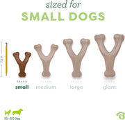 Peanut Flavor Wishbone Dog Chew Toy – Small