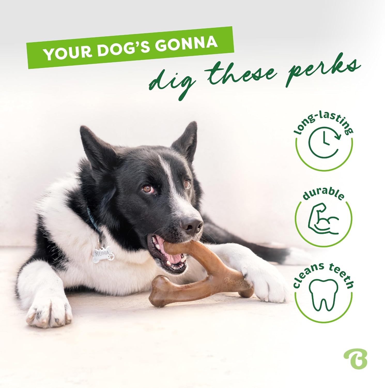 Peanut Flavor Wishbone Dog Chew Toy – Small