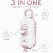 Keepigo 3-in-1 Diaper Bag Wipe Dispenser - Portable Baby Wipe Holder & Diaper Organizer for Travel