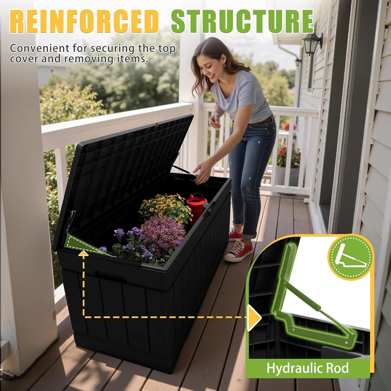 82 Gallon Outdoor Storage Deck Box