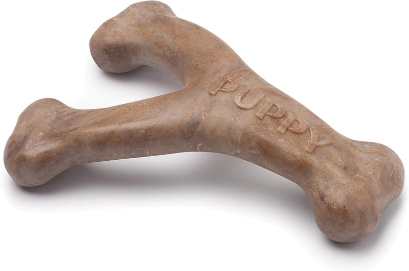 Puppy Wishbone Dog Chew Toy – Bacon Flavor (Small)