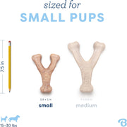 Puppy Wishbone Dog Chew Toy – Bacon Flavor (Small)