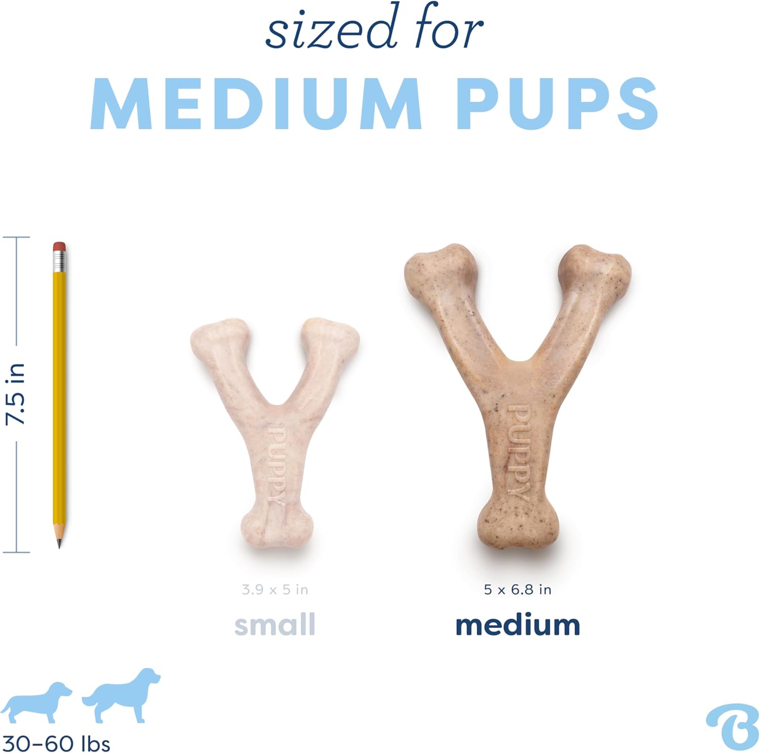 Puppy Wishbone Dog Chew Toy (Medium)