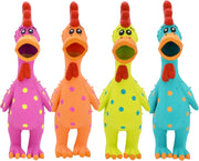 Squeaky Latex Chicken Dog Toy